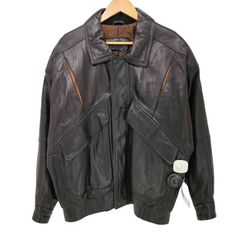バリー BALLY A-2 フライト ボンバージャケット レザー ジップアップ ブルゾン メンズ  36