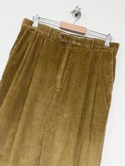 【Eddie Bauer AKA】90s 2タックコーデュロイパンツ 実寸 W33 L31 程度 太畝 エディーバウアー 古着