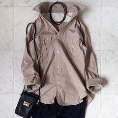 Finamore フィナモレ リネン100% シャツワンピース イタリア製40 美品【フィナモレ】リネンシャツワンピース サイズ40 ブラック