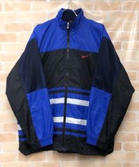 【中古】 NIKE ナイキ 90s 白タグ ジップジャケット ブルー×ブラック L 111459359