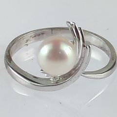 TASAKI レディース リング パール 9.5号 シルバー