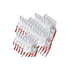 【新品】 [WEJUB] 仮面 お面 マスク ホワイト DIY 5/10/20pcs 無地 ペイント 紙パルプ製 ハロウィン カボチャのマスク ハロウィン マスカレード オリジナル製作 塗装 絵の具 DIY ペイント 舞台 夏祭り (20pcs, 狐面) 1