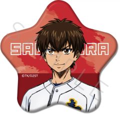 【中古】バッジ・ビンズ A.沢村栄純 星型缶バッジ 「TVアニメ ダイヤのA actII -Second Season-」