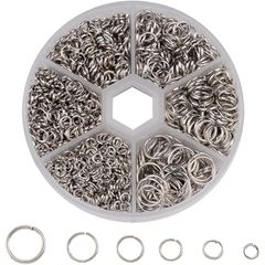 【新品】 丸カン 6種セット （3mm 4mm 5mm 6mm 7mm 8mm ）鉄製 丸環 基礎パーツ ジャンプリング 丸カン リング ピアス パーツ セット アクセサリーパーツ ハンドメイド アクセサリーパーツ DIY用品 ブレスレット ネックレスなど 収