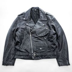90s Vintage Leather Double Riders Jacket ユーロヴィンテージ 90年代 ダブル ライダースジャケット L ウエストベルト エポレット