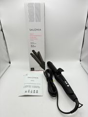 CSM609 SALONIA サロニア 2way ストレートアイロン＆カールヘアアイロン SL-002AB ブラック 家電
