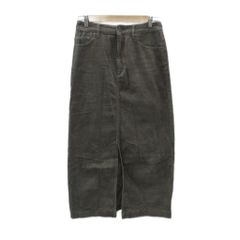 スローブ イエナ SLOBE IENA タイトスカート ロング丈 マキシ丈 40 茶 ブラウン コーデュロイ スリット /MA4 ■GY08
