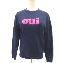 ミルクフェド MILKFED. トレーナー スウェット ONESIZE 紺 プリント クルーネック /SY45 ■ECB009