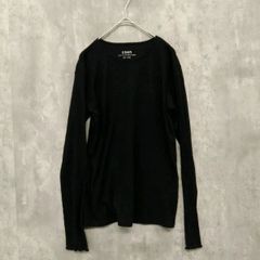 coen コーエン トップス カットソー・Tシャツ LARGE ブラック系 秋冬 長袖 リブ メロウ メロウトップス ロンT インナー 無地 レディース 服 ラ・ヴェリタ古着 260910-3025