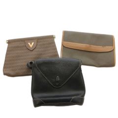 マリオヴァレンチノ マリオヴァレンティノ MARIO VALENTINO ショルダーバッグ クラッチバッグ 3点セット まとめ レザー 黒 ブラック 茶 ブラウン /OB ■GY09
