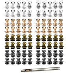 【新品】 サムコス ギボシ ねじ式 レザークラフトリベットネジ式 留め具 金具 手芸 パーツ パーツ DIY 革細工 (4色, 8mm)