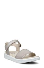 エコー レディース シューズ サンダル ECCO Softwo Strap Sandal Metallic Limestone メタリック