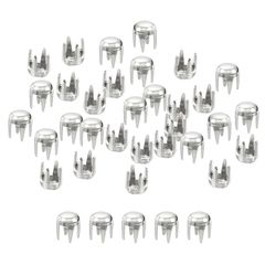 【新品】 uxcell スタッズ パーツ リベット 200個 直径2mm 長さ2.6mm スタッツ 円形 パンク風 DIY 服 レザークラフト用 シルバー