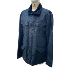 9Z023MARGARET HOWELL  マーガレットハウエル Barbour バブアー オイルド コットン ジャケット M  ブルゾン 中古