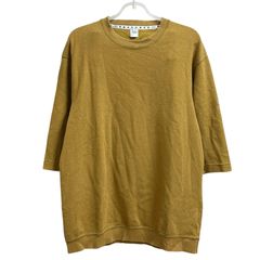 【タケオキクチ TAKEO KIKUCHI】 クルーネックカットソー Tシャツ ワンポイントロゴ 2 茶系