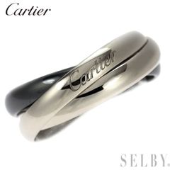 カルティエ セラミック/ K18WG リング トリニティ 60号