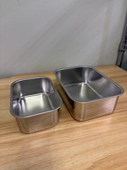 ステンレス　深型組バット　2個セット　大・小　キッチン用品　調理器具　調理角バット