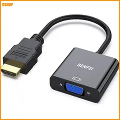 【即納】送料無料★BENFEI HDMI-VGA(D-SUB)変換アダプタ hdmi 変換 (オスからメス、逆方向に非対応) 1