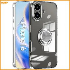 中古 送料無料★Smoniy iPhone 16用 ケース クリア リング付き アイホン 16 用 カバー 透明 おしゃれ ス 即納