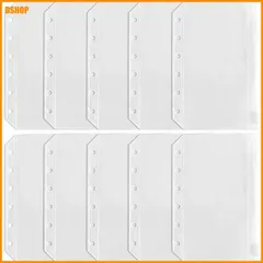 送料無料★システム手帳リフィル A7 ミニ6穴 10枚 ファスナーポケット DY.2ten クリアポケット PVC バイ 新着