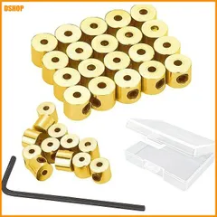 送料無料★ピンバッジのピンバッチ 留め具 金具 ネジ式キャッチ 金色 6×5mm 20個セット(箱入り)｜在庫あり