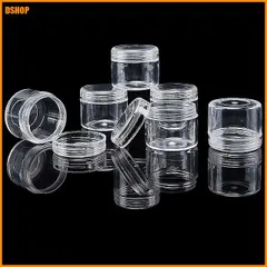 中古 送料無料★PH PandaHall プラスチック ビーズケース ラウンド 透明 収納ケース 15ml 小分け丸ケース プ 即納