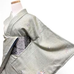 本場奄美大島紬 小紋164 身丈64 裄 大島紬 ドット 水玉 着物 093b