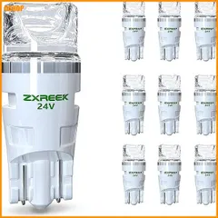 中古 送料無料★T10 LED 24V ポジションランプ ホワイト 10個セット トラック用 セラミック製 W5W 194 1 即納