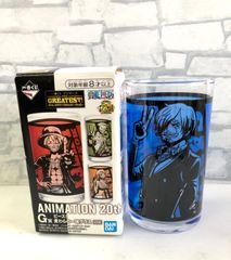 【Z3-50】◇ 一番くじ　ワンピース　THE GREATEST 20th ANNIVERSARY G賞ピース！麦わらの一味グラス　サンジ