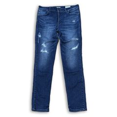 BAYFLOW SLIM SKINNY スリム テーパードデニム リペア加工 インディゴ サイズ26 レディースL ベイフロー