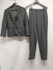 レディース　スーツ　上下セット　ジャケット　パンツ　Mサイズ　グレー　TAKA-138