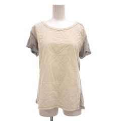 B&Y ユナイテッドアローズ BEAUTY&YOUTH ビューティー&ユース Tシャツ ラウンドネック 半袖 ドット柄 白 ホワイト グレー /IL ■ECF009