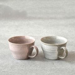 日本製 美濃焼 軽量 ニュアンスカラー 刷毛目 マグカップ スープカップ