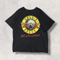 GUNS N' ROSES ガンズアンドローゼズ 2016 NOT IN THIS LIFETIME TOUR Tシャツ XL 黄ロゴ 両面プリント S00