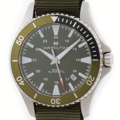 HAMILTON ハミルトン カーキ ネイビー スキューバ オート H82375961 グリーン ステンレススチール メンズ 自動巻き 【中古】200