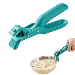 【新品】 Morices クッカークリップ 火傷防止 お皿クリップ フライパン 取っ手 滑り止め 耐熱ハンドル プレートグリッパー 多用途 お皿 茶碗蒸 スキレット 蒸し器 アフライヤー 防熱 キッチントング （グリーン）