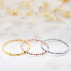 874 サイズ充実 サージカルステンレス ツイスト ねじれ リング 指輪 細い 1mm レディース