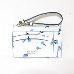 kate spade NEW YORK ケイトスペード デヴィン スプリングタイム ブルーム パス コイン 定期入れ カードケース ホワイト レディース中古 古着 USED 新品同様