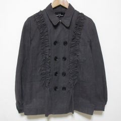 tricot COMME des GARCONS トリココムデギャルソン AD2007 フリル ダブルブレスト カバーオール ジャケット TT-J006 M グレー レディース 春 夏 秋 冬 中古 古着 USED 美品