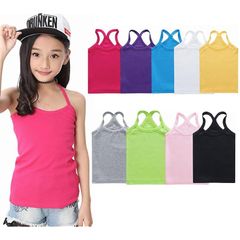 【新品】 [InSomila] インソミラ 子供服 キャミソール タンクトップ 選べる12色 キッズ 女の子 ダンス ヒップホップ スポーツ インナー 小学校 重ね着 キャミソール 黒 白 (JP, 身長, 110, グリーン)