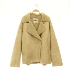 ザラ ZARA フェイクムートンジャケット ボア アウター EUR L ベージュ /CX ■OS