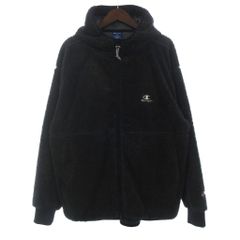 チャンピオン CHAMPION ボアフリースジャケット フーディー ジップアップ ロゴ XL ダークグレー