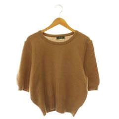 レリアン Leilian カシミヤニット セーター プルオーバー 五分袖 11 ベージュ /CX ■ECD009