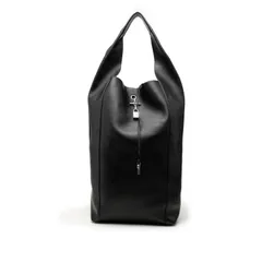 サンローラン タンジェ トートバッグ ショルダーバッグ ALM797468.1024 ブラック レザー レディース SAINT LAURENT【247-91833】