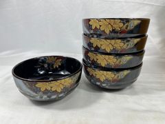 美川窯　丼　5点セット　食器　器　碗　和食器　和食　ご飯　料理　昭和レトロ　昭和　レトロ