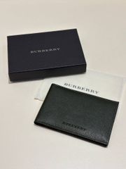 新品未使用品 BURBERRY バーバリー カードケース パスケース レザー グリーン