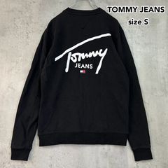 TOMMY JEANS トミージーンズ S レギュラーエントリーグラフィックトレーナー スウェット スエット プルオーバー バックプリント ロゴ ワンポイント トップス コットン 綿 ブラック 黒 服 ★ ◇■ ◆■