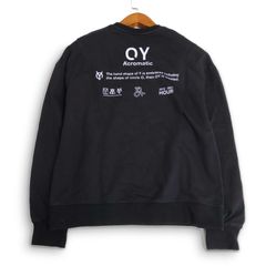 OY オーワイ 通年 ロゴプリント ビッグシルエット ワイド スウェット トレーナー Sz.F メンズ 黒