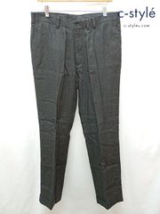 [美品] Papas パパス パンツ LL ブラック 麻100% 日本製 D0441FPL829 | ★ I175