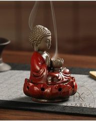 陶磁器 禅意如来盤香炉 室内香炉 茶道檀香炉 工芸品 置物
